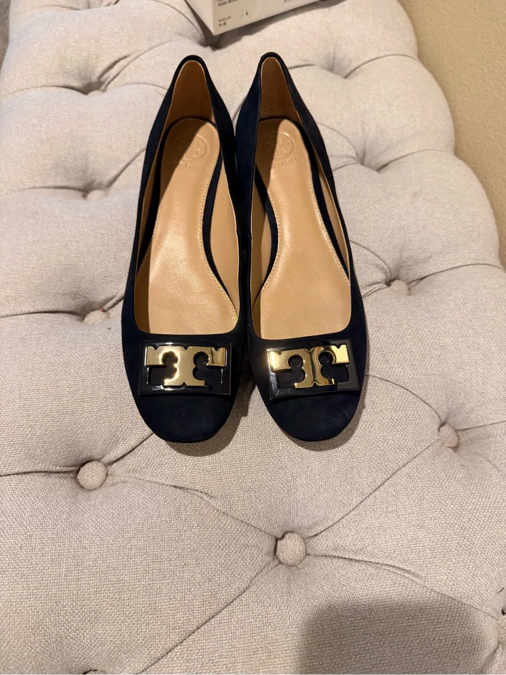 Tory Burch Gigi Suede Pump Navy